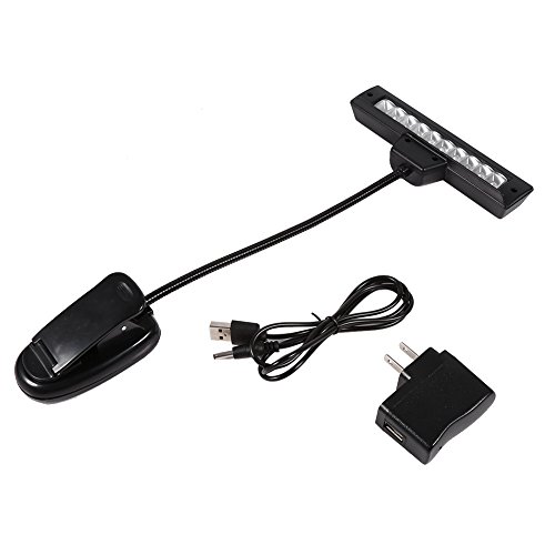 ALREMO HUANGXING - Clip-on Music Stand Light, AC 0V ~220V LED Clamp Light Clip on Bed Light Headboard Lamp Clamp Light, for(Battery Clip 0 Lights with USB+ Power Supply) from ALREMO