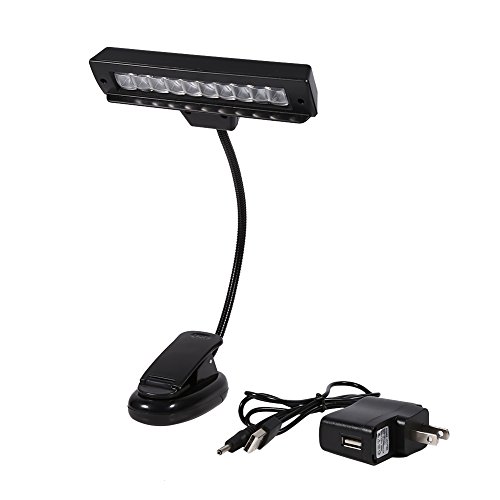 ALREMO HUANGXING - Clip-on Music Stand Light, AC 0V ~220V LED Clamp Light Clip on Bed Light Headboard Lamp Clamp Light, for(Battery Clip 0 Lights with USB+ Power Supply) from ALREMO