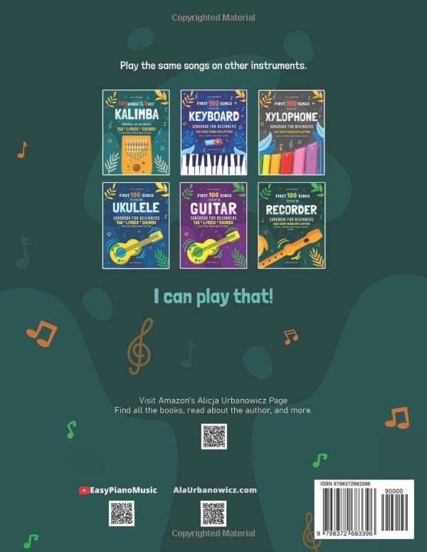 First 100 Songs to Play on Recorder I Songbook for Beginners: Easy Sheet Music with Letters I Big Book for Kids Teens Adults I Teachers and Students ... Carols Patriotic Popular Folk Melody by Independently published