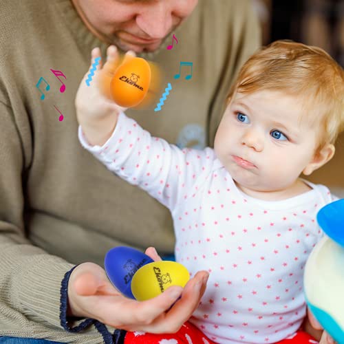 Ehome Plastic Egg Shakers 12Pcs, Musical Maracas Easter Eggs with 6 Colors, Percussion Instrument for Kids, Music Educational Toy for Birthday Halloween Christmas Gift by Shenzhen Yi Shi Jia He Technology Co., Ltd.