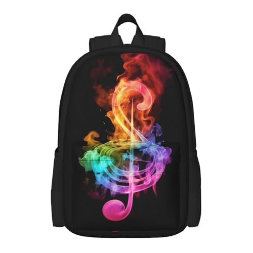 FeHuew Galaxy Music Note Backpacks Bookbag Shoulder Casual Daypack for 1-5th Grade Teens Girls from 