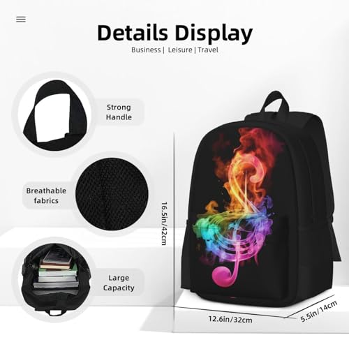 FeHuew Galaxy Music Note Backpacks Bookbag Shoulder Casual Daypack for 1-5th Grade Teens Girls from 