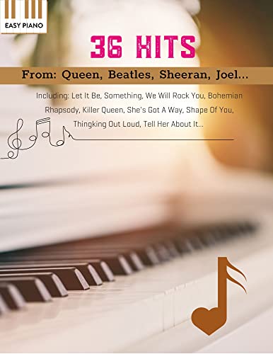 36 Hits Easy Piano: Favorite songs by well-known artists including Queen, Beatles, Joel, Sheeran... by 