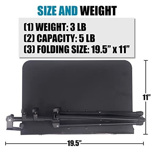 GLEAM Sheet Music Stand - Portable for Children and Carrying out Dual Use Desktop Book Stand by GLEAM