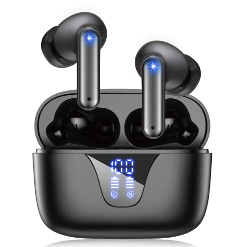 ZIUTY Wireless Earbuds, V5.3 Headphones 50H Playtime with LED Digital Display Charging Case, IPX5 Waterproof Earphones with Mic for Android iOS Cell Phone Computer Laptop Sports from XYYJSM