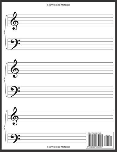 Blank Sheet Piano Music Notebook Kids: Blank Sheet Piano Music Manuscript Paper for kids 121 pages of large staff, perfect for practicing note writing from Independently published
