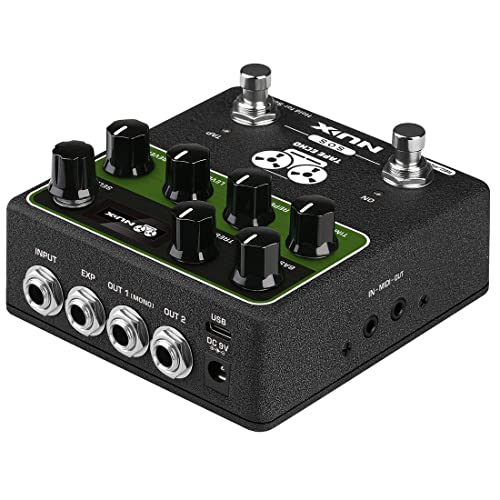 NUX NDD-7 TAPE ECHO Delay Effects Pedal,Up to 1600ms Stereo Delay Time,7 Repro-Tape Heads Combinations and Reverb by Cherub Technology Co.,Ltd