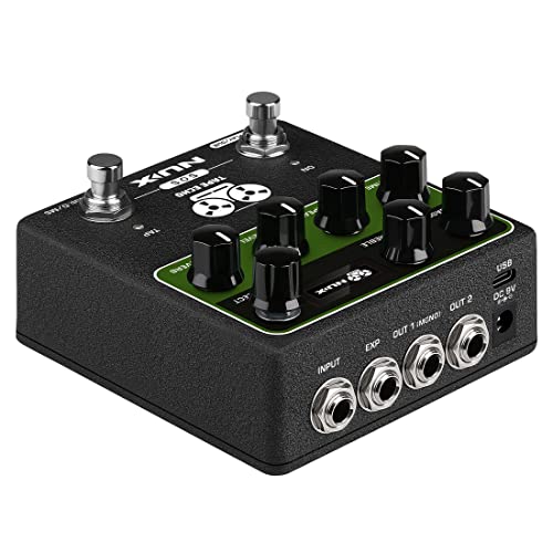 NUX NDD-7 TAPE ECHO Delay Effects Pedal,Up to 1600ms Stereo Delay Time,7 Repro-Tape Heads Combinations and Reverb by Cherub Technology Co.,Ltd