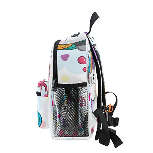 Cute Kid's Toddler Backpack Unicorn Schoolbag for Boys Girls,Kindergarten Children Bag Preschool Nursery Travel Bag with Chest Clip(Music Floral Unicorn) by OREZI