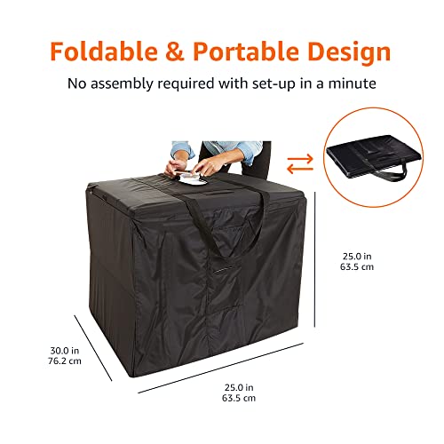 Amazon Basics Portable Foldable Photo Studio Box with LED Light, 1 Count (Pack of 1), Black, 25 x 30 x 25 Inches by Amazon