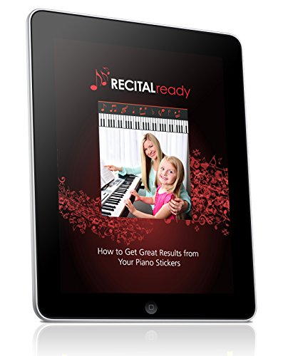 Best Adhesive Piano Key Note Keyboard Stickers for Adults & Children's Lessons, FREE E-BOOK, Great for Beginners Sheet Music Books, Recommended by Teachers to Learn to Play Keys & Notes Faster by Recital Ready