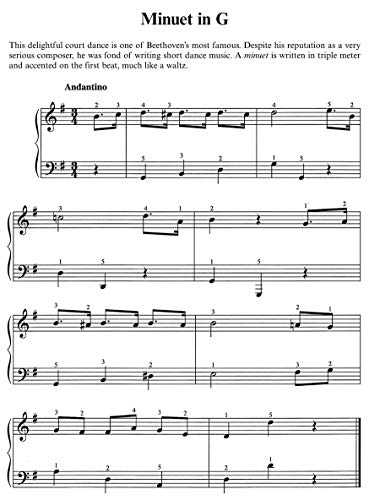 A First Book of Beethoven: 24 Arrangements for the Beginning Pianist with Downloadable MP3s (Dover Music for Piano)