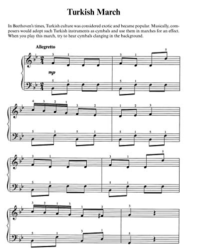 A First Book of Beethoven: 24 Arrangements for the Beginning Pianist with Downloadable MP3s (Dover Music for Piano)