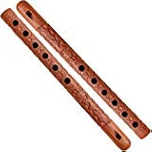 Set of 2 Traditional Wooden Flute Great Sound Woodwind Musical Instrument - Gift Flute for Kids | All