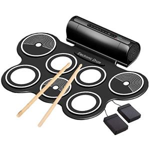 Kids' Roll Up Electronic Drum Set with Speakers