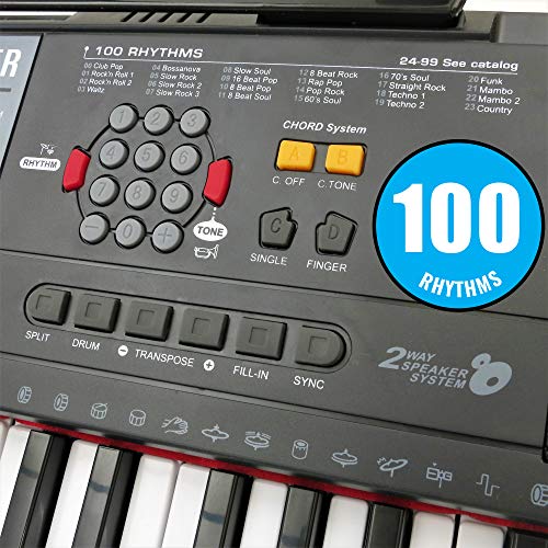 Plixio 61-Key Digital Electric Piano Keyboard & Sheet Music Stand - Portable Electronic Keyboard for Beginners (Kids & Adults) by Plixio