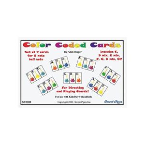 Color-Coded Handbell Cards for Kids - 7 Chords