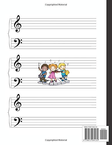 Blank Sheet Piano Music Notebook Kids: Wide Staff Music Notebook for Kids with 100 Pages of Blank Wide Staff Music Manuscript Paper | Music Staff ... Piano Music Lover Classic White Cover (Large) by Independently published