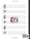 Kids Piano Music Notebook with Blank Staff Paper