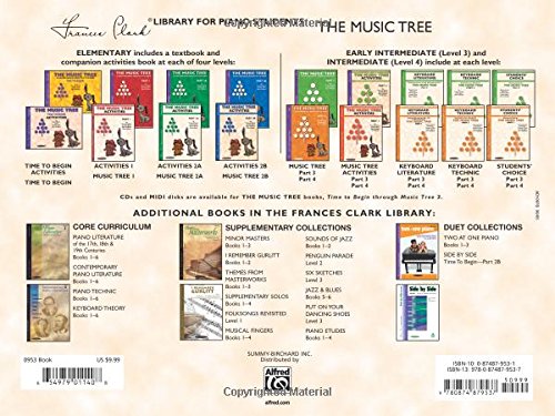 The Music Tree Activities Book: Time to Begin (Frances Clark Library for Piano Students)