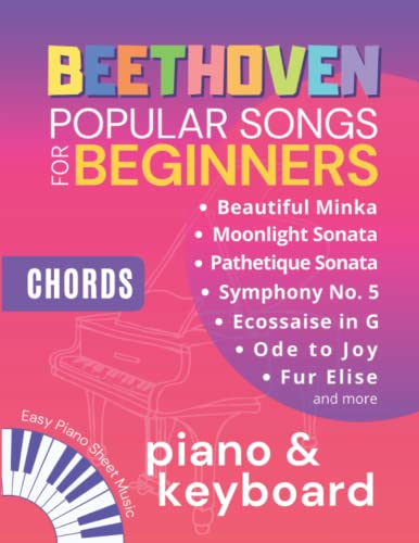 Beethoven Popular Songs for Beginners: Easy Piano Keyboard Sheet Music Book for Kids I Fur Elise, Moonlight and Pathetique Sonata, Symphony No. 5, 6, ... I The Perfect Gift Book for Music Teachers from Independently published
