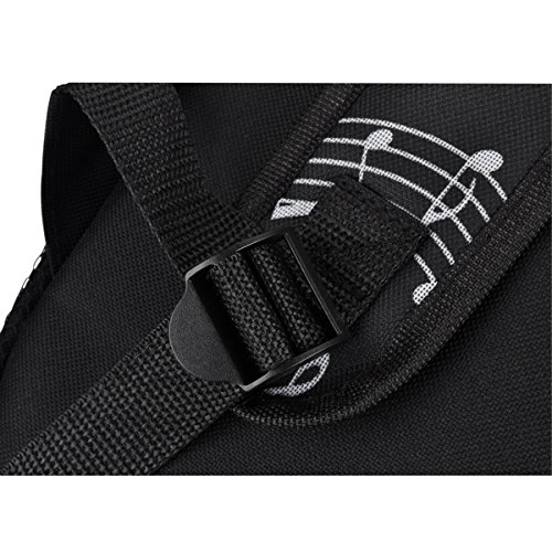 Oxford Music Note Backpack for School Stylish Art Bookbags Travel Shoulder Bag (4 Color) (Musical Notes Patterns Black) by PUNK