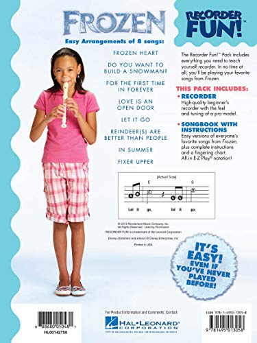 Frozen - Recorder Fun!: Pack with Songbook and Instrument