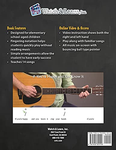 Beginner Guitar Lessons for Kids Book: with Online Video and Audio Access by Watch & Learn, Inc.