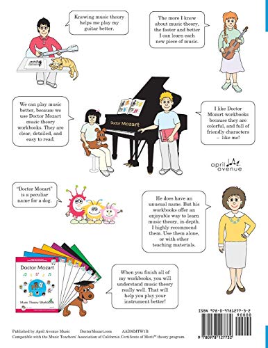 Doctor Mozart Music Theory Workbook Level 1B: In-Depth Piano Theory Fun for Children's Music Lessons and HomeSchooling: Highly Effective for Beginners Learning a Musical Instrument