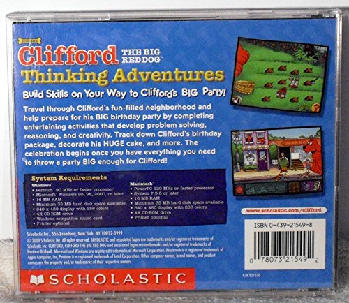 Clifford The Big Red Dog Thinking Adventures CD-ROM Parent's Guide Ages 4-6 from Scholastic