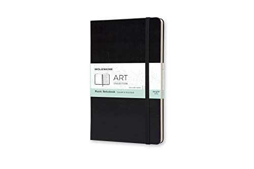 Moleskine Art Music Notebook, Hard Cover, Large (5" x 8.25") Pentagram, Black, 192 Pages from Moleskine
