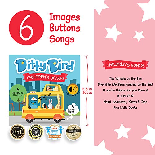 DITTY BIRD Baby Sound Book: Our Childrenâs Songs Musical Book is The Perfect Toys for 1 Year Old boy and 1 Year Old Girl Gifts. Educational Music Toys for Toddlers 1-3. Award-Winning! by MEMA Publishing Ltd
