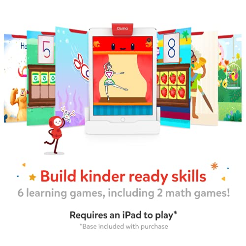 Osmo-Little Genius Starter Kit for iPad + Early Math Adventure-6 Educational Learning Games Ages 3-5-Counting, Shapes,Phonics & Creativity-STEM Toy Gifts-Kids(Osmo iPad Base Included-Amazon Exclusive) from osmo