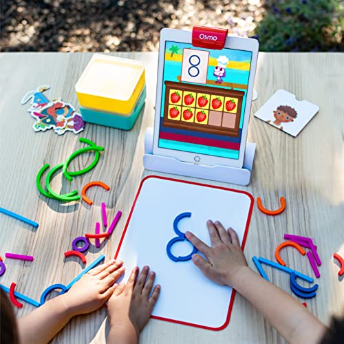 Osmo-Little Genius Starter Kit for iPad + Early Math Adventure-6 Educational Learning Games Ages 3-5-Counting, Shapes,Phonics & Creativity-STEM Toy Gifts-Kids(Osmo iPad Base Included-Amazon Exclusive) from osmo