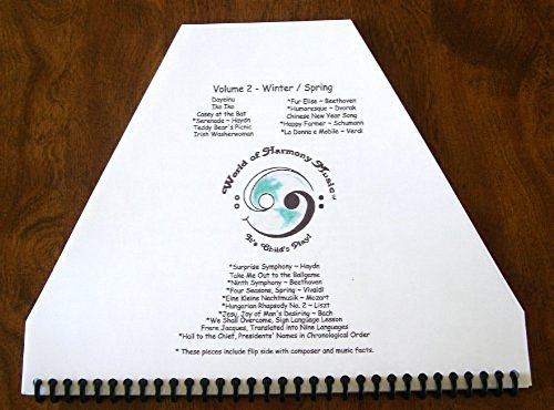 World of Harmony Music, Volume 2; Winter / Spring ~ Educational Book of Intermediate to Advanced Level Classical, Holiday, Folk, and World Music Sheets with Composer Lessons ~ Song Book for Zither, Lap Harp, Cymbala, Plucked Psaltery. Winter / Srping Musi