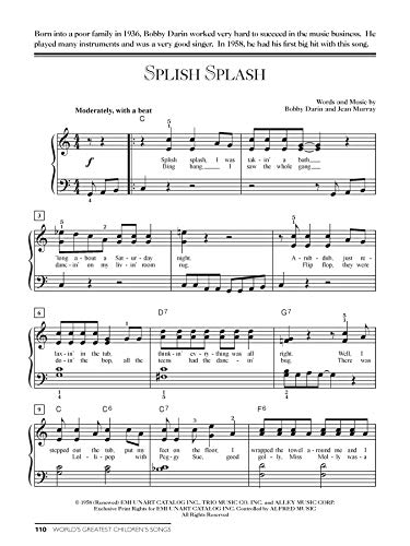 World's Greatest Children's Songs: 87 of the World's Most Popular and Best Loved Traditional and Contemporary Children's Songs by Alfred Music