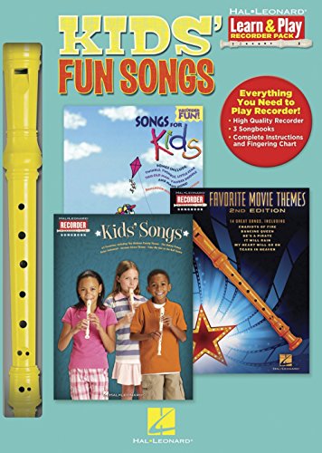 Hal Leonard 102843 Kids Fun Songs with Songs for Kids/Kids Songs/Movie Themes - Learn To Play Recorder Pack