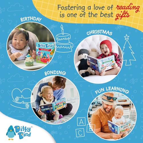 DITTY BIRD Baby Sound Book: Our Learning Songs Musical Book for Babies is The Perfect Toys for 1 Year Old boy and 1 Year Old Girl Gifts Interactive ABC Music Book for Toddlers. Award-Winning! from MEMA Publishing LTD