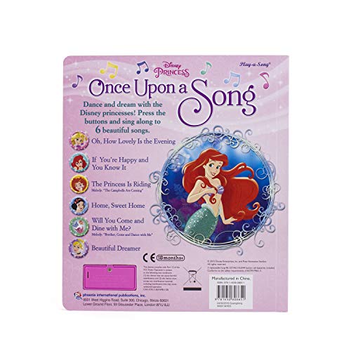 Little Music Note 6 Button Disney Princess (Play-a-Song)