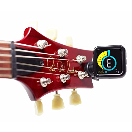 KLIQ UberTuner-Max - Rechargable Professional Clip-On Tuner for All Instruments -with Ocatve Indicator (multi-key modes) - with Guitar, Ukulele, Violin, Bass & Chromatic Tuning Modes by KLIQ Music Gear