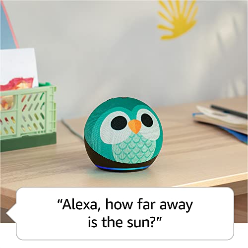 All-New Echo Dot (5th Gen, 2022 release) Kids | Designed for kids, with parental controls | Owl from Amazon