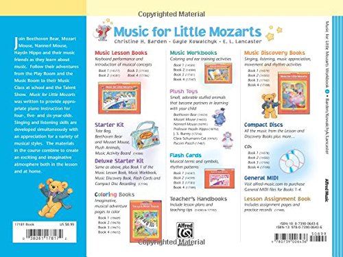 Music for Little Mozarts Music Workbook, Bk 3: Coloring and Ear Training Activities to Bring Out the Music in Every Young Child (Music for Little Mozarts, Bk 3) from Alfred Music