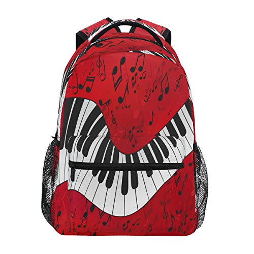 UOYO Abstract Music Note Backpack Piano Keyboard School Bag for Kids Girls Boys Large Bookbag College Laptop Camputer Shoulder Bag Travel Hiking Daypack from CCDMJ