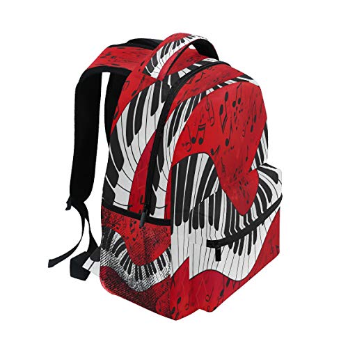 UOYO Abstract Music Note Backpack Piano Keyboard School Bag for Kids Girls Boys Large Bookbag College Laptop Camputer Shoulder Bag Travel Hiking Daypack from CCDMJ