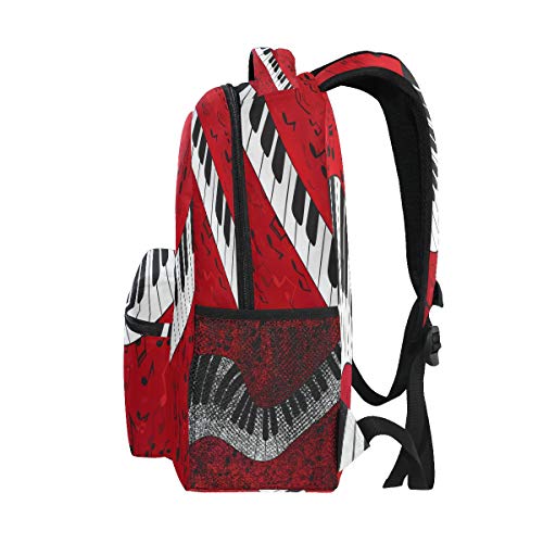 UOYO Abstract Music Note Backpack Piano Keyboard School Bag for Kids Girls Boys Large Bookbag College Laptop Camputer Shoulder Bag Travel Hiking Daypack from CCDMJ