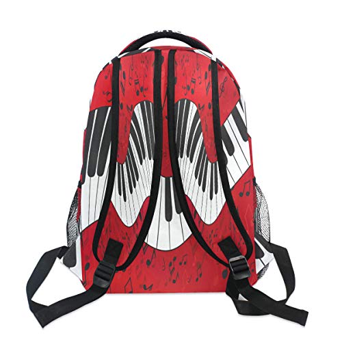 UOYO Abstract Music Note Backpack Piano Keyboard School Bag for Kids Girls Boys Large Bookbag College Laptop Camputer Shoulder Bag Travel Hiking Daypack from CCDMJ