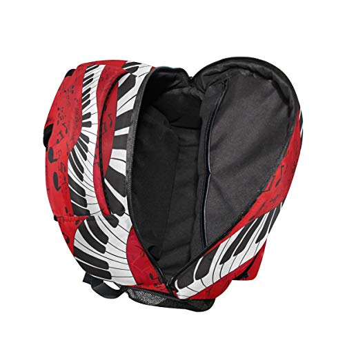 UOYO Abstract Music Note Backpack Piano Keyboard School Bag for Kids Girls Boys Large Bookbag College Laptop Camputer Shoulder Bag Travel Hiking Daypack from CCDMJ