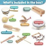 Wooden Music Set for Kids Ages 3-9