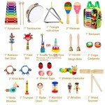 33-Piece Wooden Musical Instrument Set for Kids