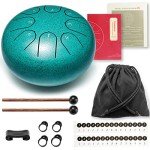 8-Note Steel Tongue Drum for Kids - Malachite